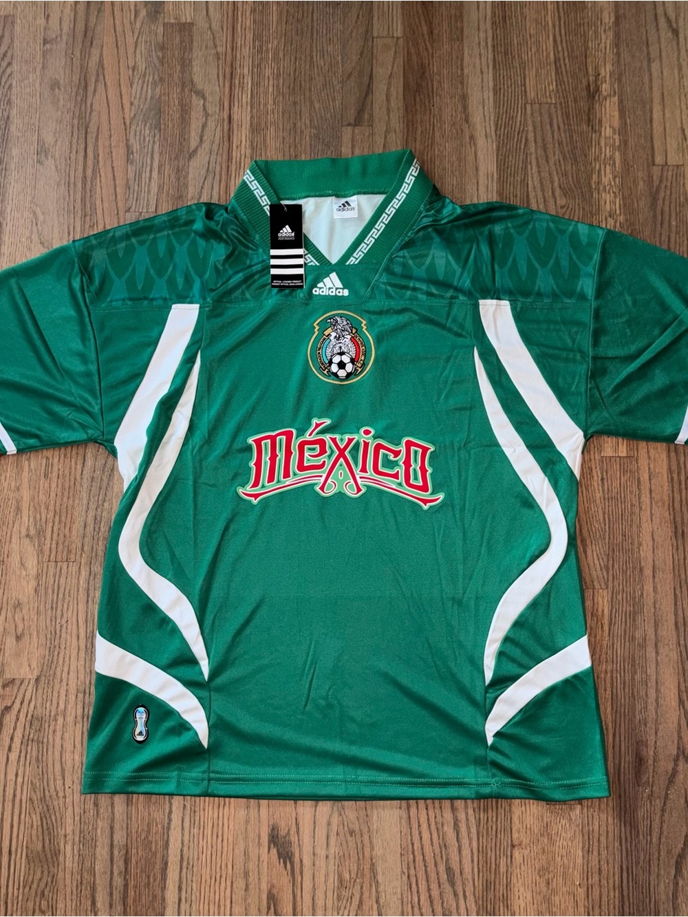 Adidas Mexico Bringbacks Remixed Jersey with White Accents mens size L NWT Green